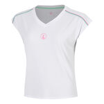 Quiet Please Tenniskl&auml;der Quiet Please Volley T-shirt Damer - vit, pink