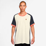 Nike Tenniskl&auml;der Nike Court Heritage T-shirt Herrar-creme, m&ouml;rkbl&aring;