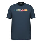 HEAD Kl&auml;der HEAD Vision Rainbow T-shirt Herrar - m&ouml;rkbl&aring;, 