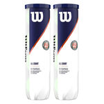 Wilson Tennisbollar Wilson Roland Garros All Court 2x 4-pack R&ouml;r