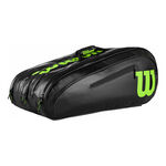 Wilson Tennisväskor Wilson Elite 15 Pack SMU Black/ Wild Lime