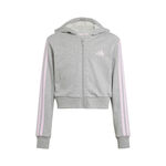 adidas Kl&auml;der adidas Essentials Crop Sweat-jacka Barn-Gr&aring;