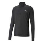 Puma Kl&auml;der Puma Run Favorite 1/4 Zip L&ouml;partr&ouml;ja Herrar-Svart
