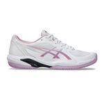 ASICS Tennisskor ASICS Solution Swift FF 2 Clay Sko F&ouml;r Grus Damer-Vit,Gammal Rosa