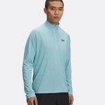 Under Armour Kläder Under Armour Tech Textured Half-Zip Långärmat Herrar-Blå