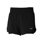 Mizuno Kläder Mizuno 2in1 4.5 Löparshorts Damer-Svart