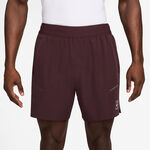 Nike Kläder Nike Court Dri-FIT Advantage 6in Shorts Herrar - mörkröd, vit