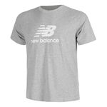 New Balance Kl&auml;der New Balance Stacked Logo Tee T-shirt Herrar-Gr&aring;