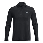 Under Armour Kl&auml;der Under Armour Seamless Stride 1/4 Zip L&aring;ng&auml;rmat Herrar-Svart