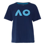 Australian Open Kläder Australian Open AO Stack Print Core Logo T-shirt Damer - mörkblå, 