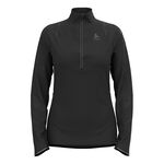 Odlo Kläder Odlo Zeroweight Ceramiwarm Reflective Mid Layer Half-Zip Löpningstopp Damer-Svart