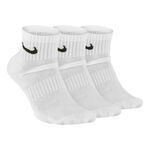 Nike Kl&auml;der Nike Everyday Cush Ankle Sportstrumpor 3-pack-Vit,Svart