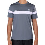 Sergio Tacchini Tenniskl&auml;der Sergio Tacchini Leone PL T-shirt Herrar - gr&aring;, vit