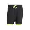 7in Club 2In1 Shorts Herrar-Svart,Neongrön