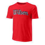 Wilson Kläder Wilson Script Eco Slimfit T-shirt Herrar - röd, 