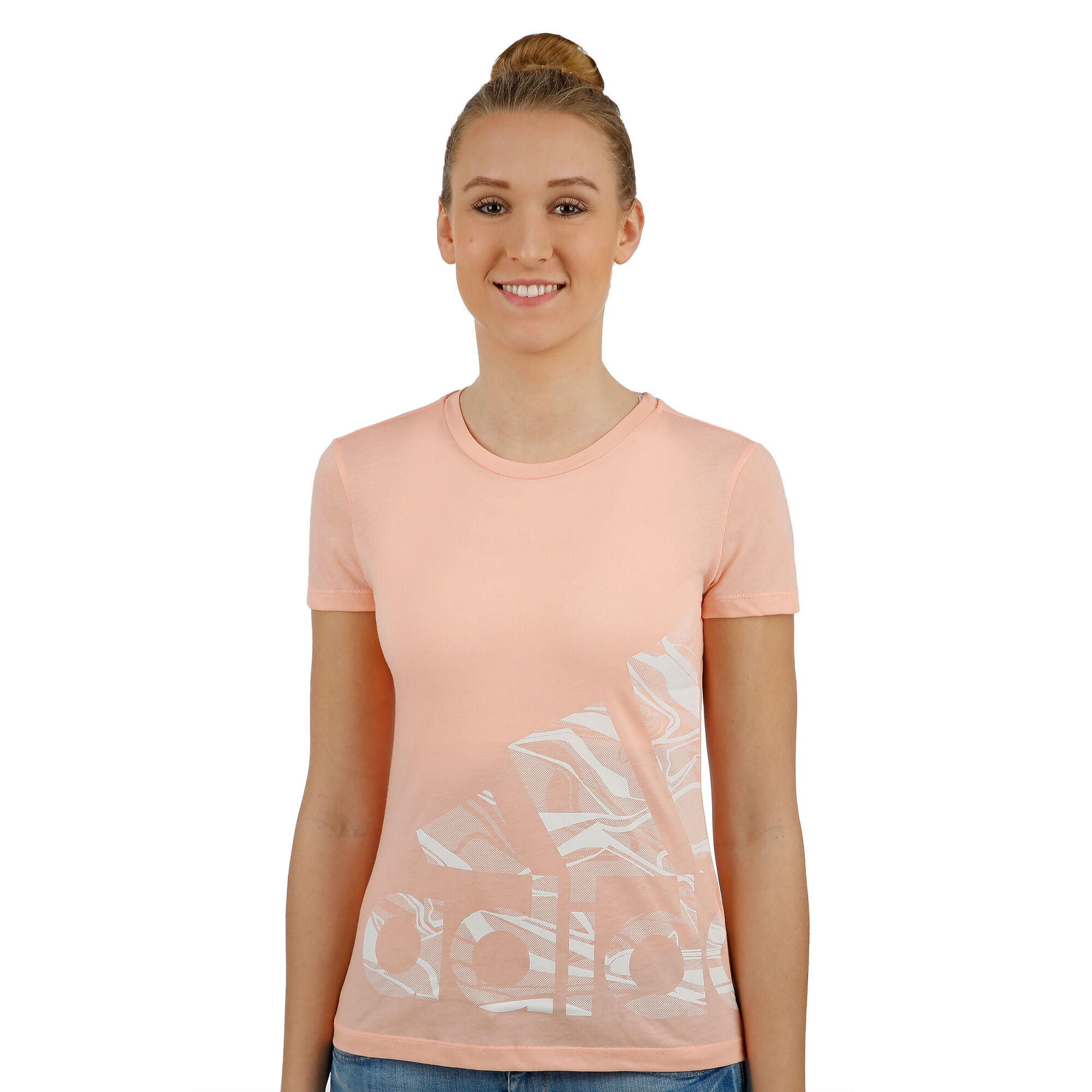 adidas Adi Logo T-shirt Damer - Rosa, Vit köp online ...