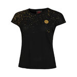BIDI BADU Kläder BIDI BADU Paris 2024 Junior Capsleeve T-shirt Flickor - svart, guld