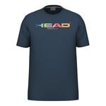 HEAD Kl&auml;der HEAD Vision Rainbow T-shirt Herrar - m&ouml;rkbl&aring;, 
