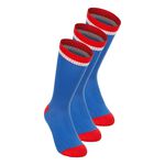 BIDI BADU Bold Bro III Crew Printed Move Socks 3 Pack - blue/white/red