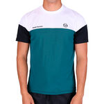Sergio Tacchini Tenniskl&auml;der Sergio Tacchini Prave 024 PL T-shirt Herrar - vit, petrol