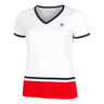 Elisabeth T-shirt Damer-Vit,Röd