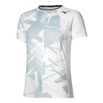 Mizuno Tenniskläder Mizuno Daybreakers Shadow Graphic T-shirt Herrar-Vit,Grå