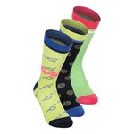 BIDI BADU Bold Bro I Crew Printed Move Socks 3 Pack - mixed
