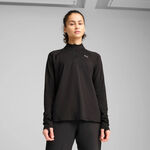 Puma Kläder Puma Velocity Cloudspun 1/4 Zip Löpartröja Damer-Svart