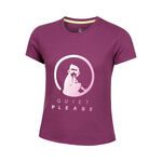 Quiet Please Kläder Quiet Please Baseline Logo T-shirt Flickor-Berry,Pink