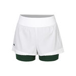 Lacoste Kl&auml;der Lacoste Shorts Damer - vit, m&ouml;rkgr&ouml;n