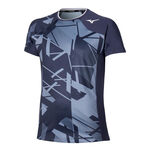 Mizuno Tenniskläder Mizuno Daybreakers Shadow Graphic T-shirt Herrar-Mörkgrå