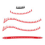 Yonex Rackettillbeh&ouml;r Yonex Vcore 95 Scarlet Set med band med &ouml;glor 