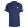 Training Essential Base 3 Stripes T-shirt Herrar-M&ouml;rkbl&aring;,Vit