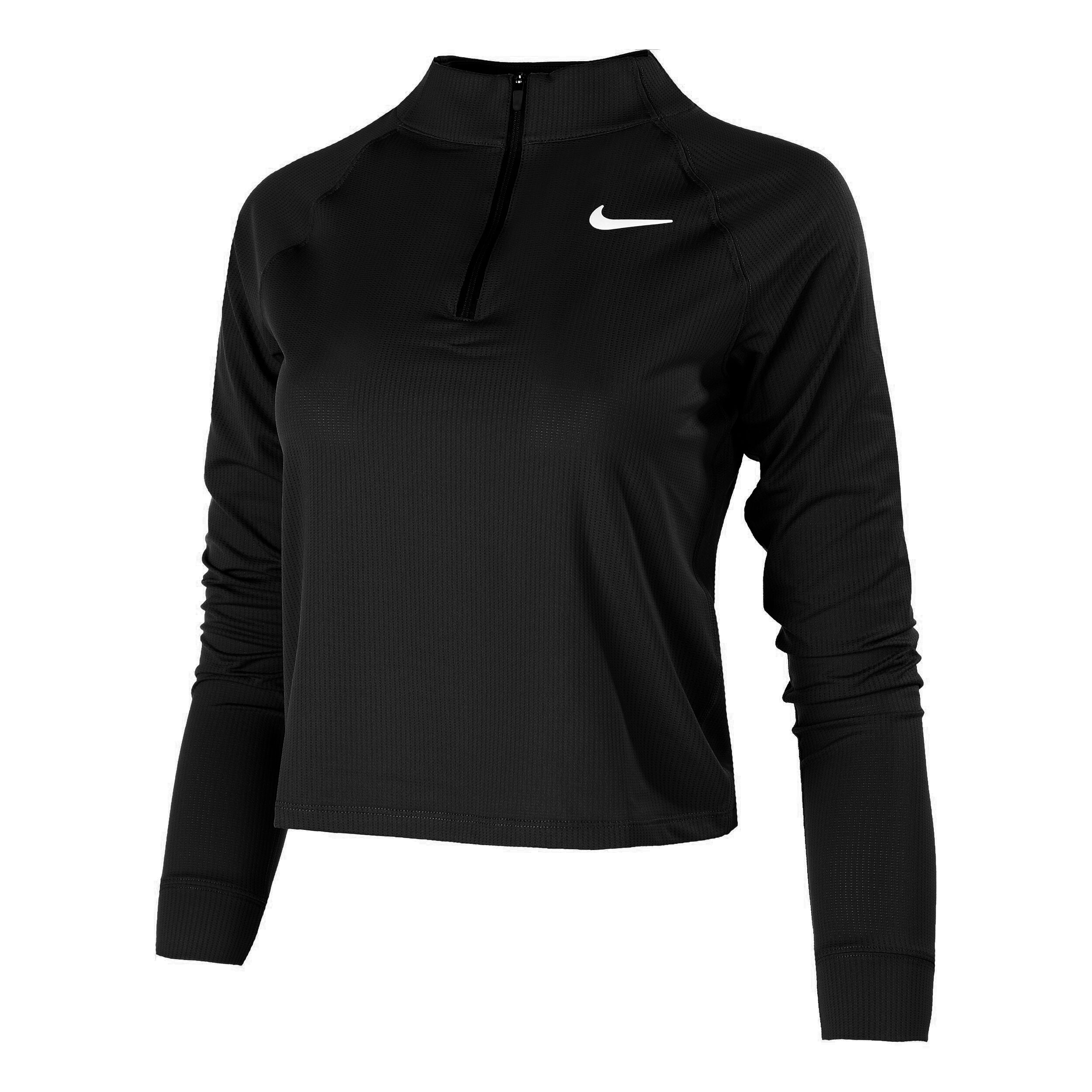 nike women's court dry half zip long sleeve tennis top