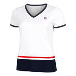 Fila Kl&auml;der Fila Elisabeth T-shirt Damer-Vit,M&ouml;rkbl&aring;