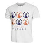 Quiet Please Kläder Quiet Please Retro Monkey T-shirt Herrar - ljusgrå, flerfärgad