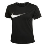 Nike Kläder Nike Dri-Fit One Swoosh HBR Löpartröja Damer-Svart