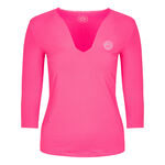 BIDI BADU Kläder BIDI BADU Ariana Tech V-Neck Långärmat Damer - pink, vit