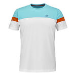 Babolat Kl&auml;der Babolat Crew Neck T-shirt Herrar - vit, orange