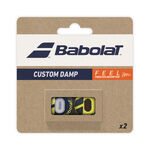 Babolat Rackettillbeh&ouml;r Babolat Custom Damp D&auml;mpare 2-pack-Svart,Gul