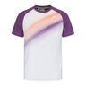 Performance T-shirt Herrar - vit, lila