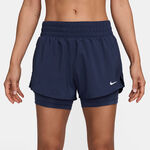 Nike Ytterplagg Nike One Dri-Fit Mid Rise 3In 2N1 Shorts Damer-M&ouml;rkbl&aring;
