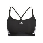 adidas Kläder adidas Aeroreact Low-Support 3 Stripes Sport-behå Damer-Svart