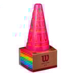 Wilson Tr&auml;ningsutrustning Wilson Safe Cones Markeringskoner 12-pack-Flerf&auml;rgad
