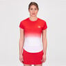 Crew Gradiant T-shirt Damer-Röd,Vit