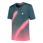 K-Swiss Kläder K-Swiss Hypercourt Print Crew T-shirt Herrar - petrol, pink