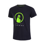 Quiet Please Tenniskl&auml;der Quiet Please Wild Advantage Logo T-shirt Pojkar-M&ouml;rkbl&aring;,Neongr&ouml;n