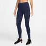 Dri-FIT One High Rise Tights Damer - m&ouml;rkbl&aring;, vit