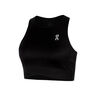 Court Crop Linne Damer-Svart