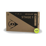 Dunlop Play and Stay boll Dunlop Stage 1 Green Play and Stay boll 18x 4-pack rör -gul